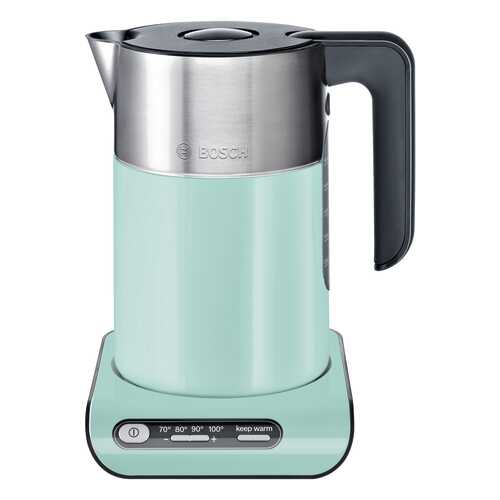 Чайник электрический Bosch TWK8612P Silver/Green в Юлмарт