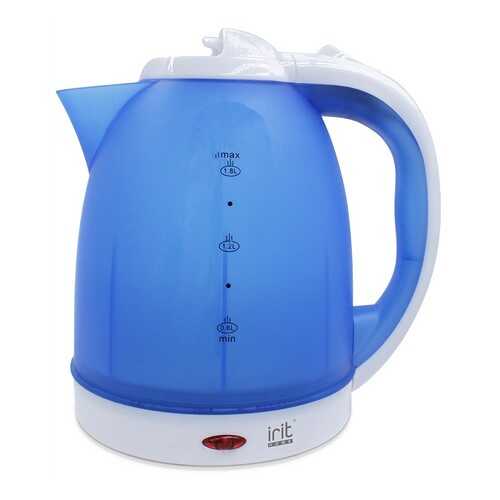 Чайник электрический Irit IR-1231 White/Blue в Юлмарт