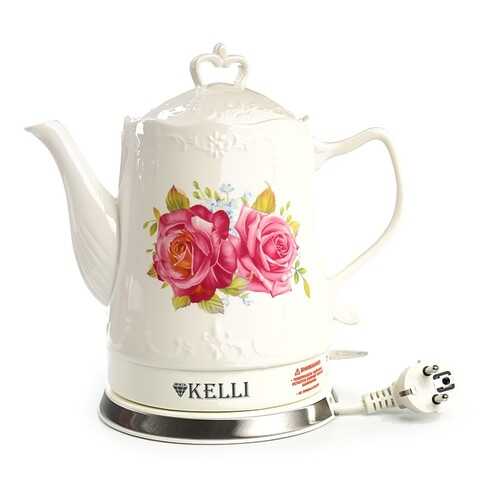Чайник электрический Kelli KL-1339 White Flower в Юлмарт