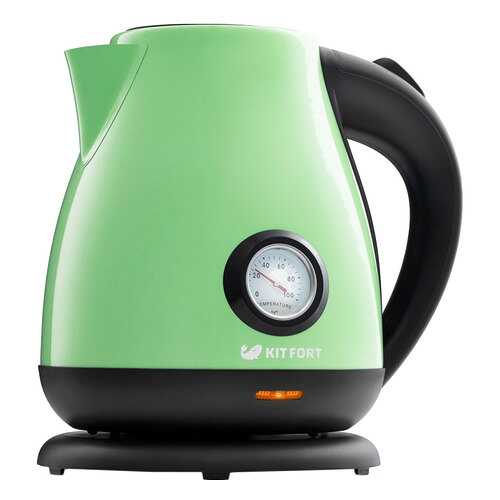 Чайник электрический Kitfort КТ-642-6 Black/Green в Юлмарт