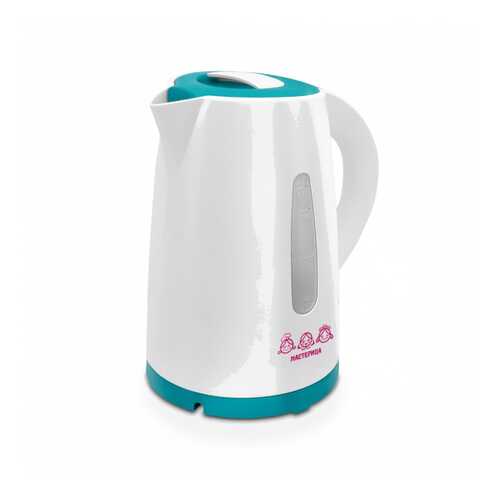 Чайник электрический Мастерица ЕК-1701M White/Turquoise в Юлмарт