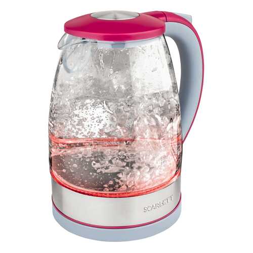 Чайник электрический Scarlett SC-EK27G32 Silver/Pink в Юлмарт