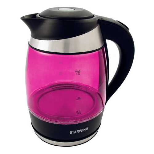 Чайник электрический StarWind SKG2214 Black/Pink в Юлмарт