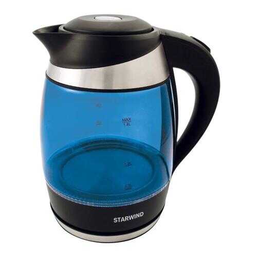 Чайник электрический StarWind SKG2216 Black/Blue в Юлмарт