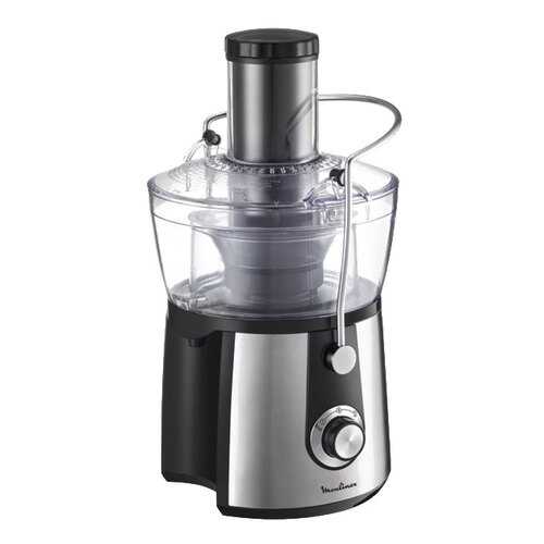 Соковыжималка центробежная Moulinex JU550D10 black/silver в Юлмарт