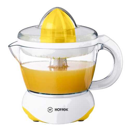 Соковыжималка для цитрусовых Hottek HT-978-002 white/yellow в Юлмарт