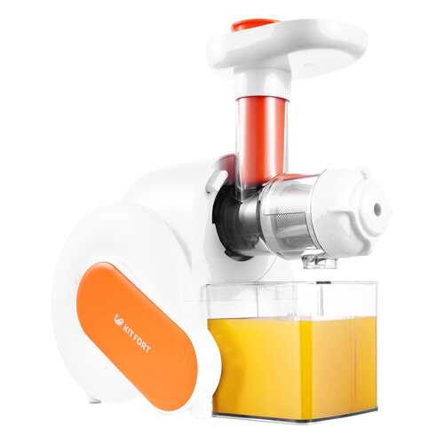 Соковыжималка шнековая Kitfort КТ-1110-2 white/orange в Юлмарт
