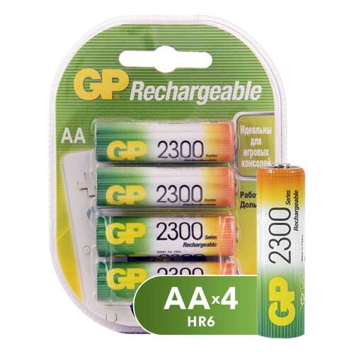 Аккумуляторная батарея GP AA 230AAHC 4 шт в Юлмарт