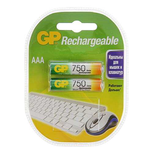 Аккумуляторная батарея GP HR03-750-2BL 2 шт в Юлмарт
