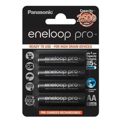 Аккумуляторная батарея Panasonic Eneloop BK-3HCDE/4BE 4 шт в Юлмарт