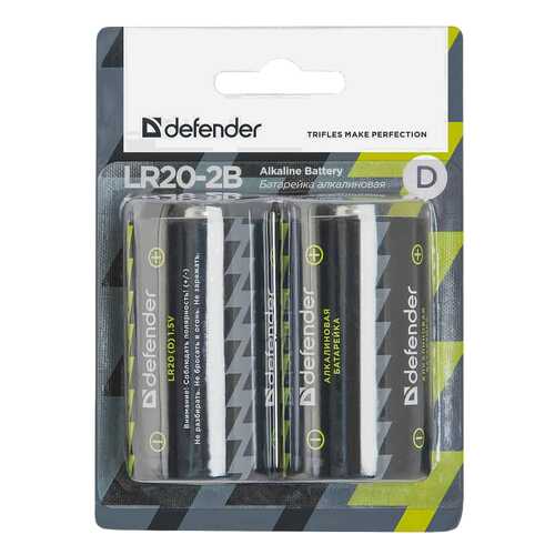 Батарейка Defender LR20-2B 2 шт в Юлмарт