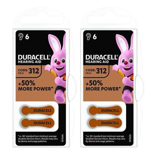 Батарейка Duracell 312 6шт в Юлмарт
