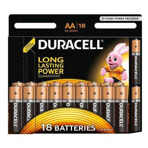 Батарейка Duracell Basic LR6 18 шт в Юлмарт