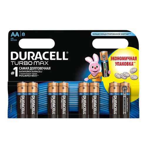 Батарейка Duracell Turbo Max LR6 8 шт в Юлмарт