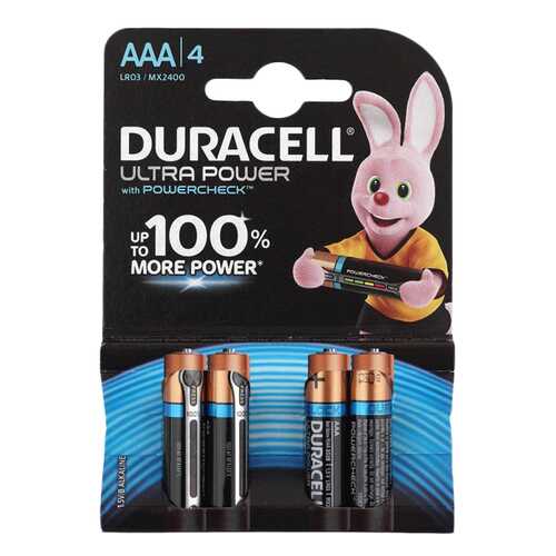 Батарейка Duracell Ultra Power LR03-4S 4 шт в Юлмарт