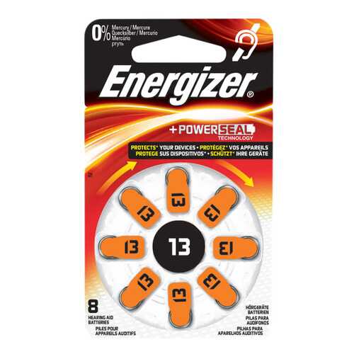 Батарейка Energizer Hearing Zinc Air 13 DP-8 8 шт в Юлмарт