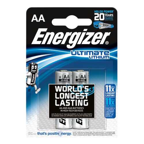 Батарейка Energizer Ultimate lithium AA FSB2 2 шт в Юлмарт
