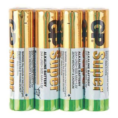 Батарейка GP Super alkaline AAA LR03-4P 24ARS-2SB4 4 шт в Юлмарт