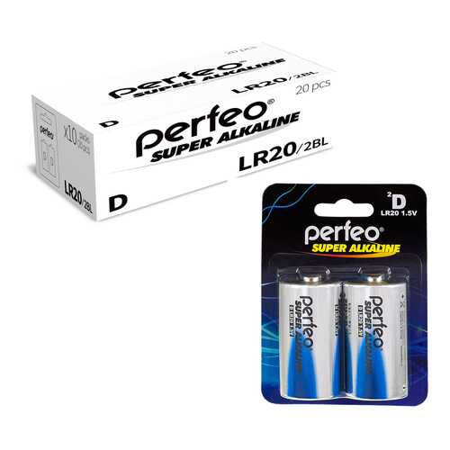 Батарейка Perfeo LR20/2BL Super Alkaline 20 шт в Юлмарт