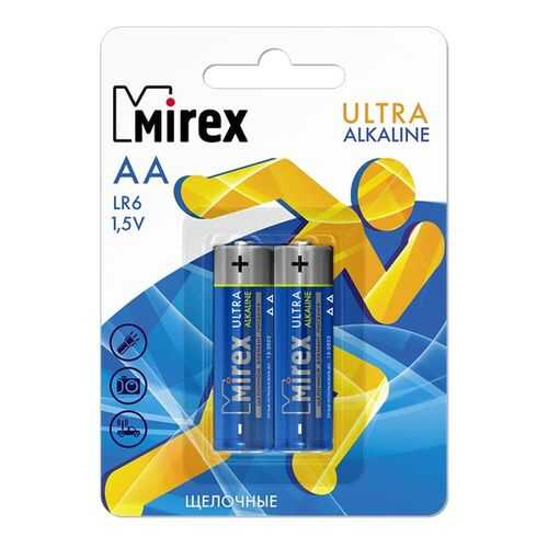 Батарейка щелочная Mirex LR6/AA 1,5V 2 шт в Юлмарт