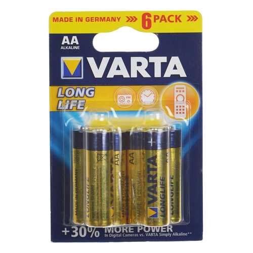 Батарейка VARTA LONGLIFE 4106 6 шт в Юлмарт