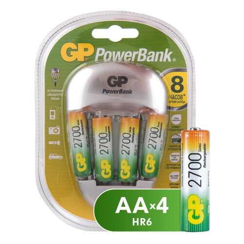 Зарядное устройство + аккумуляторы GP PB27GS270-2CR5 AA 4 шт. 2550 mAh в Юлмарт