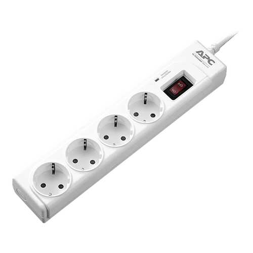 Сетевой фильтр APC P43-RS, 4 розетки, 1 м, White в Юлмарт