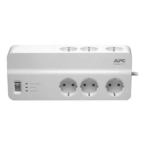Сетевой фильтр APC PM6-RS, 6 розеток, 2 м, White в Юлмарт