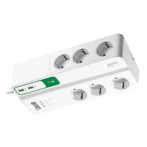 Сетевой фильтр APC PM6U-RS, 6 розеток, 2 м, White в Юлмарт