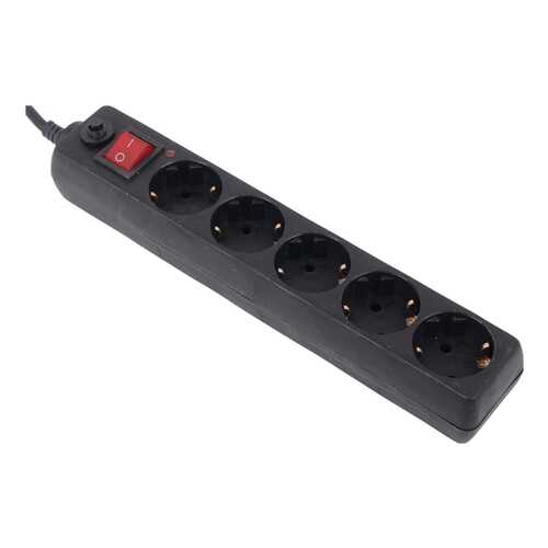 Сетевой фильтр BURO 500SH-1,8-B, 5 розеток, 1,8 м, Black в Юлмарт