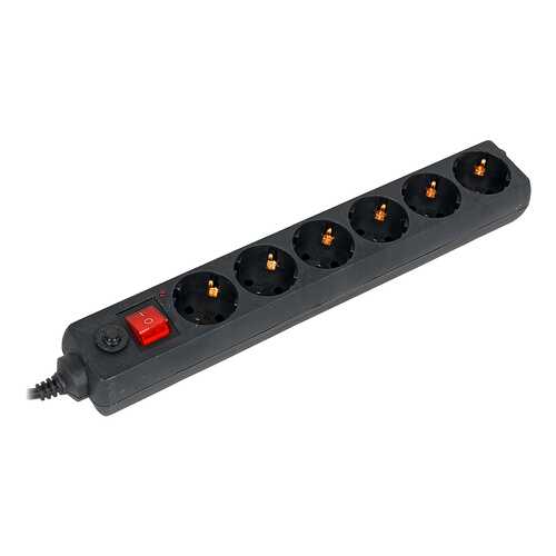 Сетевой фильтр BURO 600SH-1,8-B, 6 розеток, 1,8 м, Black в Юлмарт