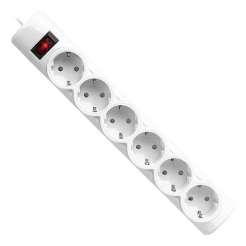 Сетевой фильтр Defender DFS 151, 6 розеток, 1,8 м, White в Юлмарт