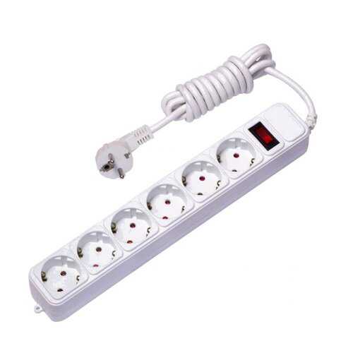 Сетевой фильтр EKF UFP10-375-6-05, 6 розеток, 5 м, White в Юлмарт