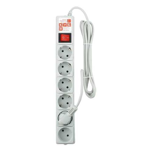 Сетевой фильтр Power Cube SPG-B, 6 розеток, 2 м, Grey в Юлмарт