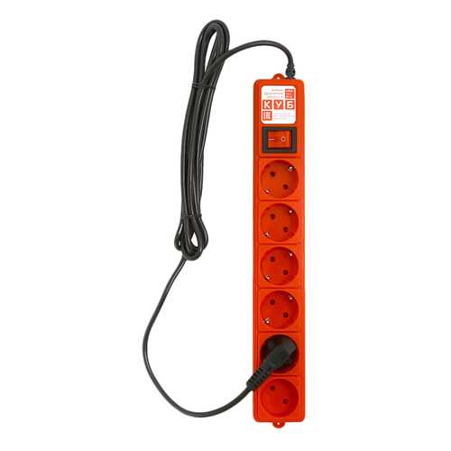 Сетевой фильтр Power Cube SPG-B, 6 розеток, 3 м, Red в Юлмарт