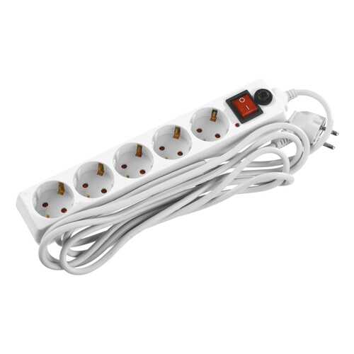 Сетевой фильтр STAYER Master 55066-3, 5 розеток, 3 м, White в Юлмарт