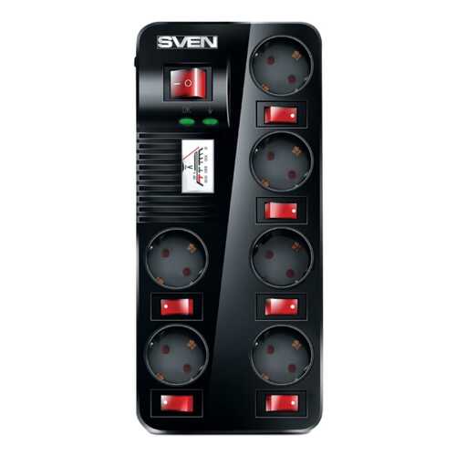 Сетевой фильтр Sven Fort Pro, 6 розеток, 1,8 м, Black в Юлмарт