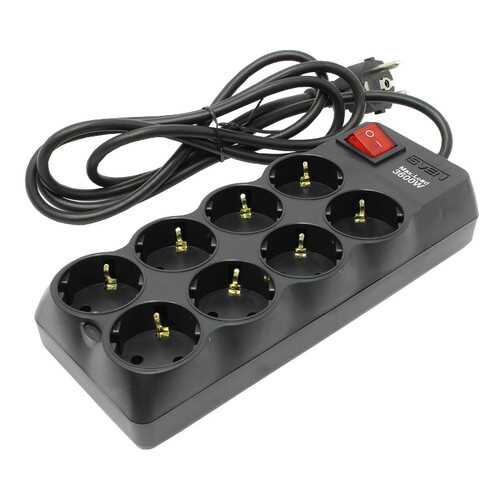 Сетевой фильтр Sven SV-015343, 8 розеток, 1,8 м, Black в Юлмарт