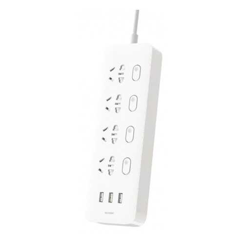 Сетевой фильтр Xiaomi Mi Power Strip, 4 розетки, 1,6 м, White в Юлмарт