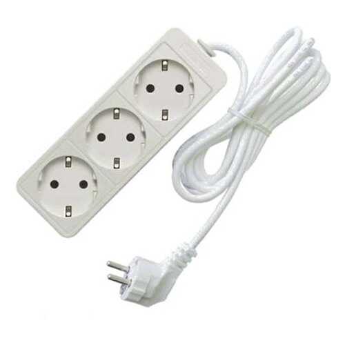 Удлинитель СОЮЗ , 3 розетки, 3 м, White в Юлмарт