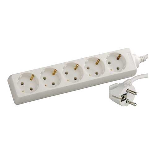 Удлинитель СВЕТОЗАР SV-55053-2, 5 розеток, 2 м, White в Юлмарт
