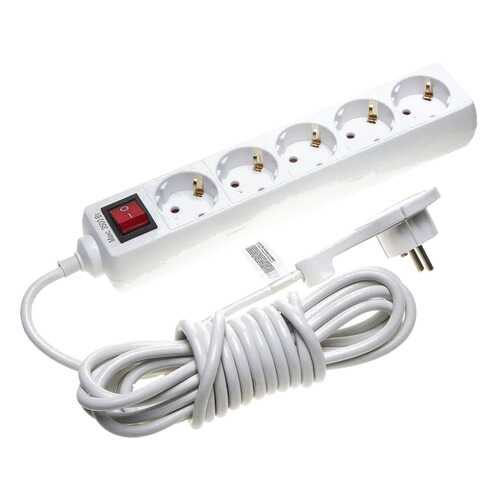 Удлинитель СВЕТОЗАР SV-55055-5-C, 5 розеток, 5 м, White в Юлмарт