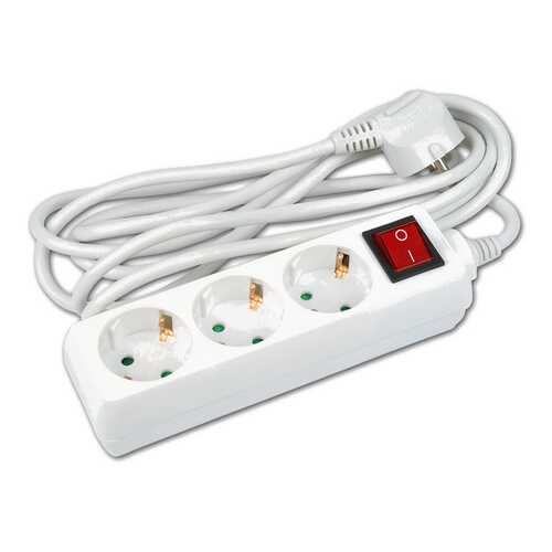 Удлинитель Uniel S-GCD3-3B, 3 розетки, 3 м, White в Юлмарт