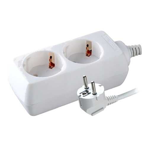 Удлинитель Volsten S 2x3-Z, 2 розетки, 3 м, White в Юлмарт