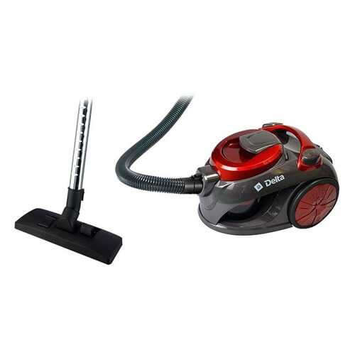 Пылесос Delta DL-0828 Grey/Red в Юлмарт