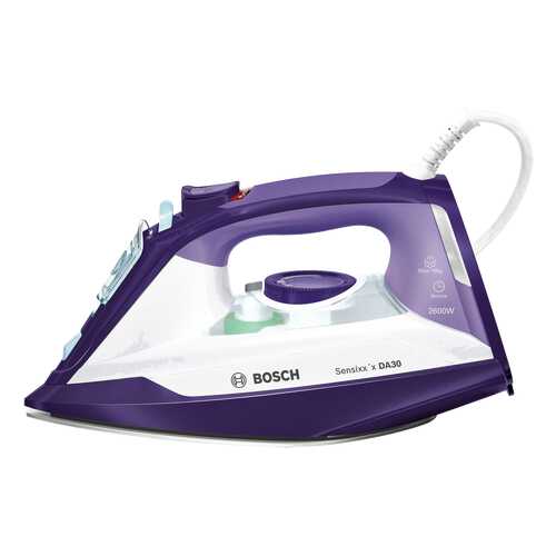 Утюг Bosch Sensixx'x DA30 Secure TDA3026110 White/Purple в Юлмарт