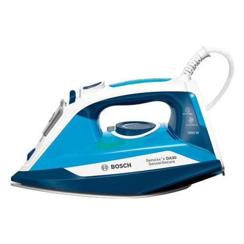 Утюг Bosch SensorSecure TDA3028210 White/Blue в Юлмарт