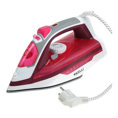 Утюг KELLI KL-1627 White/Pink в Юлмарт