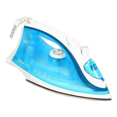 Утюг Maxwell MW-3046 White/Cyan в Юлмарт