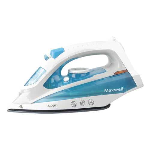 Утюг Maxwell MW-3055 White/Cyan в Юлмарт